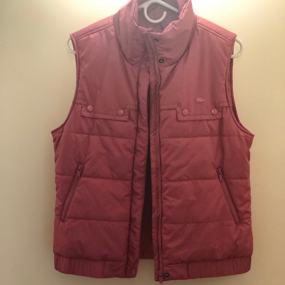 Brand New Fushia Lacoste Puffer Vest